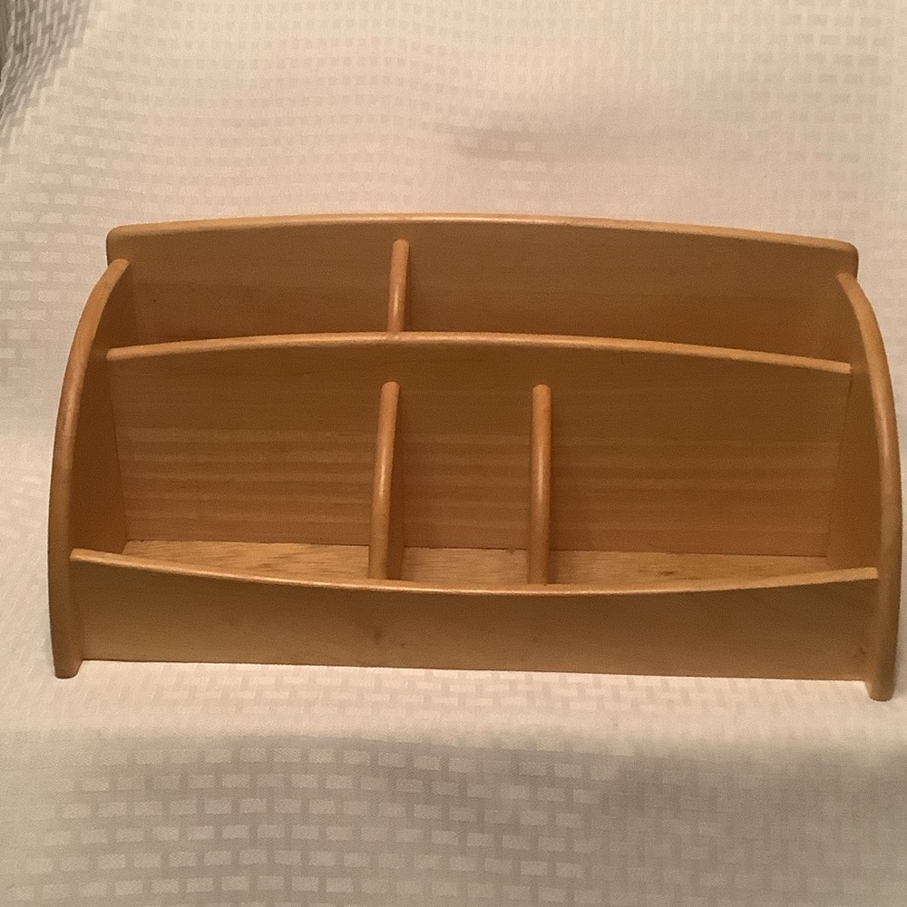 Oak Desk Organizer/5 Compartments